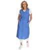Zip Gown Zip House Dress Cotton Apron Cooking Apron, mid-blue