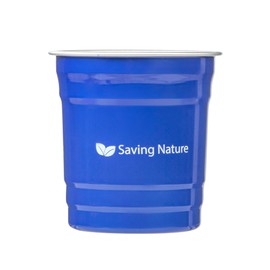 Restaurantware-Saving Nature 10 Ounce Drinking Cups, 100 Color-Changing Metal Cups - Reacts To Cold Liquids, Reusable, Blue Aluminum Disposable Party Tumblers, Stylish, For Home, Party, And More