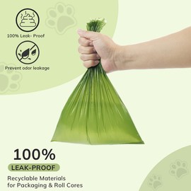 Bobotails Biodegradable Dog Poop Bags, 120 Count, Leak-Proof with Double Sealed Bottom, Green