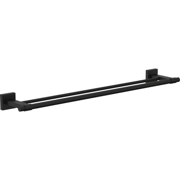 Franklin Brass Maxted 24 inch Double Towel Bar, Matte Black,