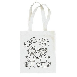 Rayher 3827200 Cotton Bag Printed Beige 25 x 21 cm Girlfriends