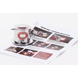Vietnamese Coffee Phin Filter Set. This kit works well with Trung Nguyen ground Coffee beans. Sizes S to XL in 1, or 2 pack. Screw Down Insert (1, Small (6 oz))