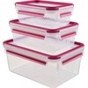 Emsa 515582 Food Clip & Close, Plastic, Transparent / Pink,