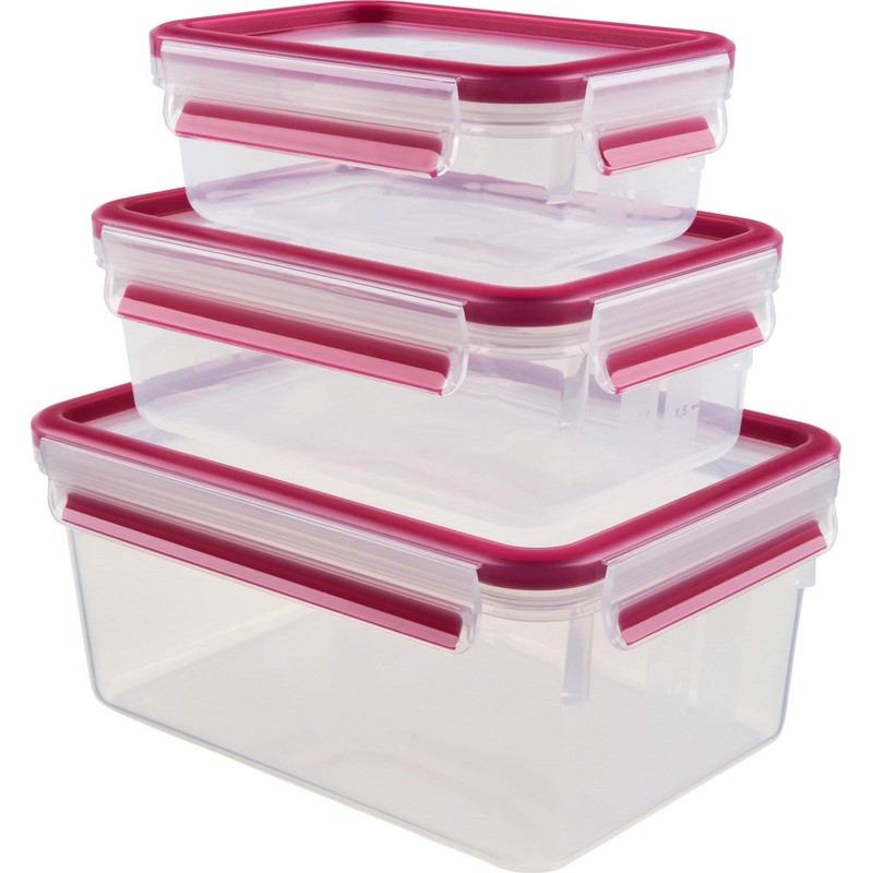 Emsa 515582 Food Clip & Close, Plastic, Transparent / Pink,
