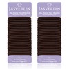 JASVERLIN Brown Thick Large Hair Elastics Ties, Damage-free Ponytail Holder