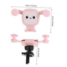 Mikinona Cute Cat Car Phone Mount Holder Air Vent Clip Gravity Sensing Design for Secure Grip Charming Cartoon Style for All Smartphones Quick Installation for Easy Access