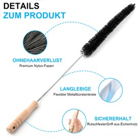 Radiator Brush 72 cm, Flexible Bristles, Long Radiator Cleaning Brush for Better Room Climate, Heating Brush Cleaning Tool