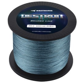 KastKing Destron Braided Fishing Line, Gray , 300 yds-6lb-0.11mm