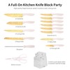 Kitchen Knife Set Non Stick Knives Set with Block Cutlery