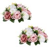 Flower Balls for Centerpieces - 2 Pcs Rose Balls Artificial
