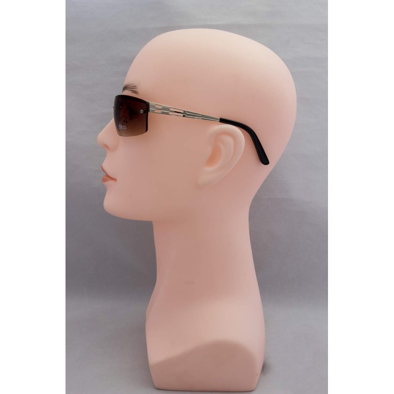 Mukojima PY1219-2 MYS Sunglasses, Square Type, Brown x Silver, Gradient