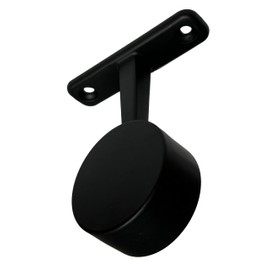 percha de ropa de extremo de montaje superior de barra de clóset de 32 mm de diámetro, color negro | 1 paquete
