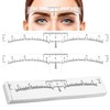 50Pcs Eyebrow Ruler Stencils - Abeillo Disposable Brow Ruler Sticker,
