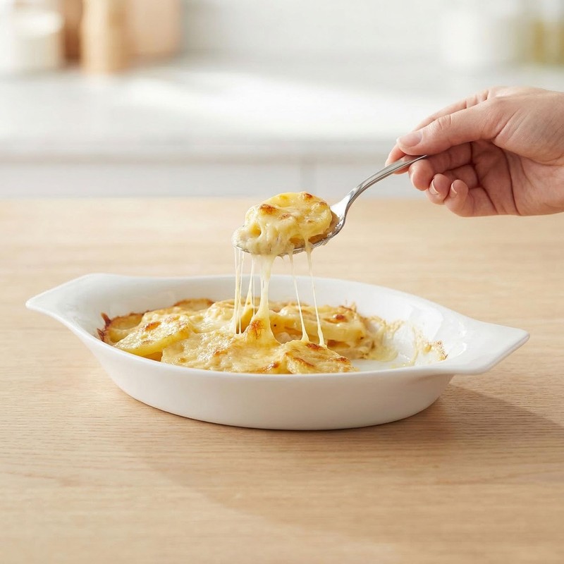 jinsongdafa 5 x 8 Inch Ceramic Oval Au Gratin Baking