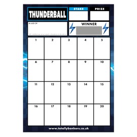 Totally Bonkers - Thunderball Fundraising Scratch Cards - 20 Square - A6 (148x105mm) - 10 Pack - TB0058 - Blind Card