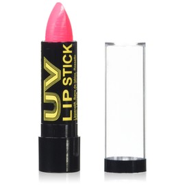 Neon Pink UV reactive Lipstick, cosmetically certified formula made in the UK that glows under UV light.