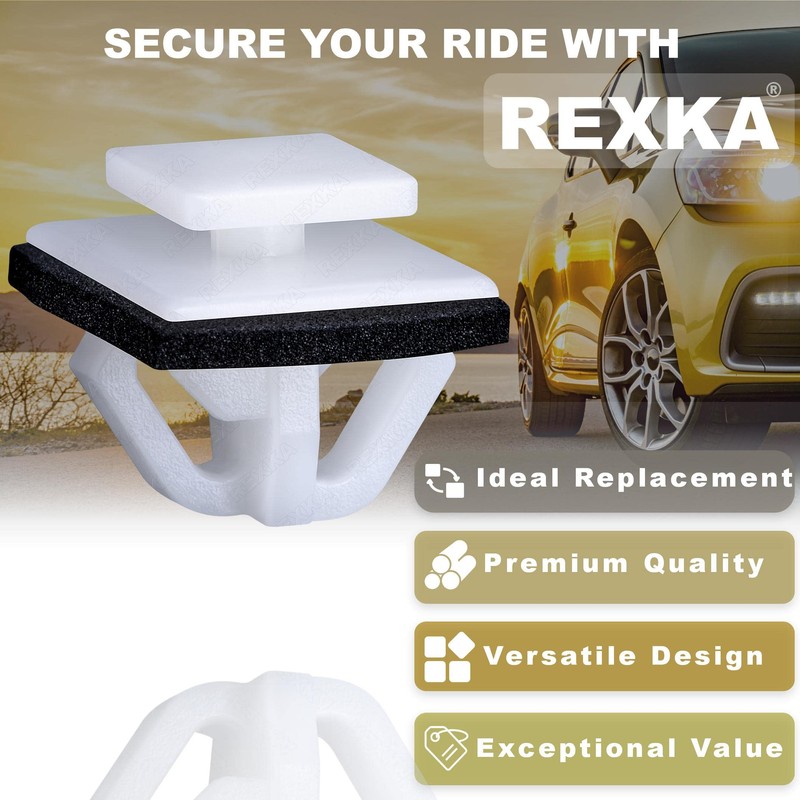 Rexka 10pcs Rocker Molding Clip for Hyundai Kia 87756-2E000