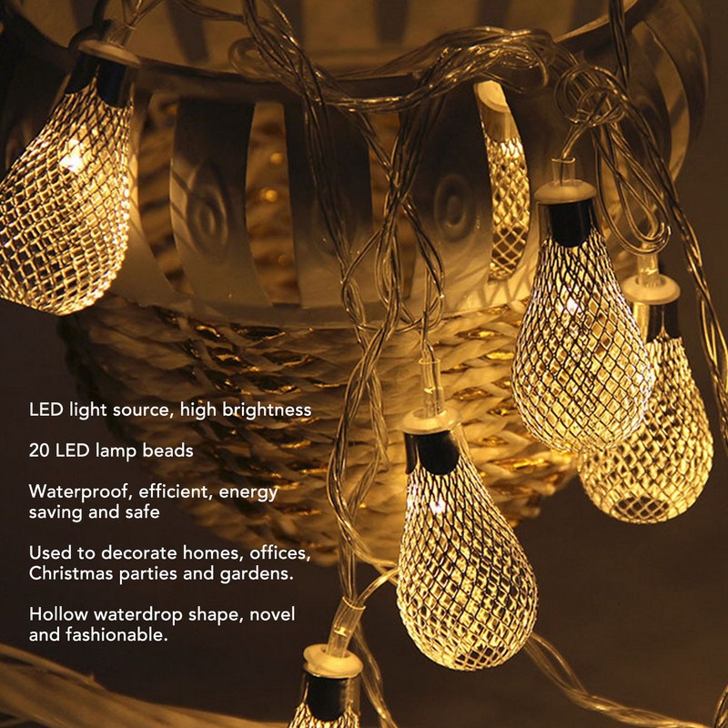 LED Ball String Light 20 Lamp Beads Waterproof Hollow Out