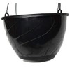 12" Diameter Black Plastic Deco Swirl Hanging Basket by Landmark