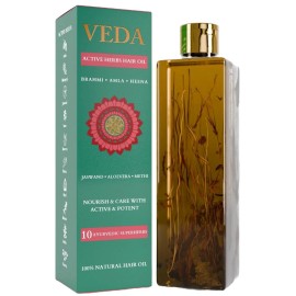 Veda Active Herbs Hair Oil - Hair Growth Oil - Infused with Herbs - 200ml 6.7oz