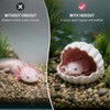 Ceramic Shell Fish Hideout Axolotl Tank Decor Aquarium Cave Small