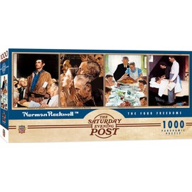 MasterPieces 1000 Piece Jigsaw Puzzle For Adults, Family, Or Youth- The Four Freedoms by Norman Rockwell - 13"x39"