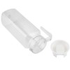 Acrylic Jug with Lid and Handle Ribbed Striped Juice Bottle