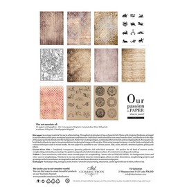 ITD Collection -Scrapbooking Package A4 Accessories Decoupage Set Scrapbook Paper Set with Parchment Paper Size 210 x 297 mm (MS023 - HS Code 48021000)