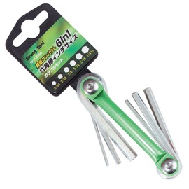 Ichinen Access 12966 Strong Tool Screwdriver 6 in 1 Compact Wrench Set, Hex Bar, 3/32, 1/8, 5/32, 3/16, 1/4, 5/16