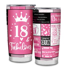 ZAHUOMUG 18th Birthday Gifts for Girls Tumbler,Gifts for 18 Year Old Girl,Teen Girl,18th Birthday Decorations,Coffee Cup 20oz