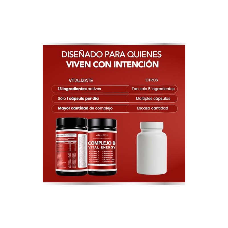 Complejo B Completo - Suplemento Potenciado - Incluye Vitaminas (B1,