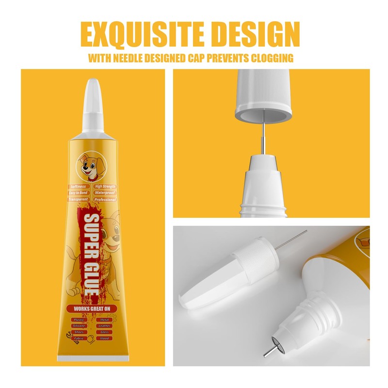 Fabric Glue, Permanent Clear Washable Clothing Glue for All Fabrics,