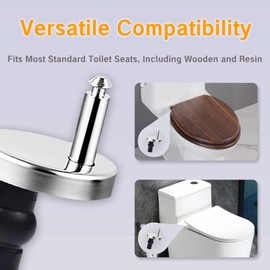 YAFIYGI Toilet Seat Replacement Parts Kit: 2pcs Screws & Bolts, Stainless Steel, Hex Head, 1/4-20 UNC, Fits Most Standard Toilets, Easy Install, Upgrade/Replace
