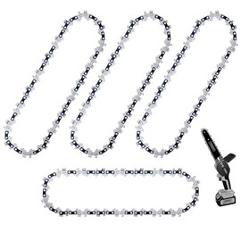 Troozy 6-inch Chainsaw Chain 4 Packs Replacement Chain for TROOZY Pruning Chainsaw & Pole saw, 1/4" LP Pitch 37 Drive Links .043" Gauge Low Kickback Chain Blade