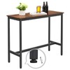 VASAGLE Bar Table, Narrow Long Kitchen Dining Table, Sturdy Metal