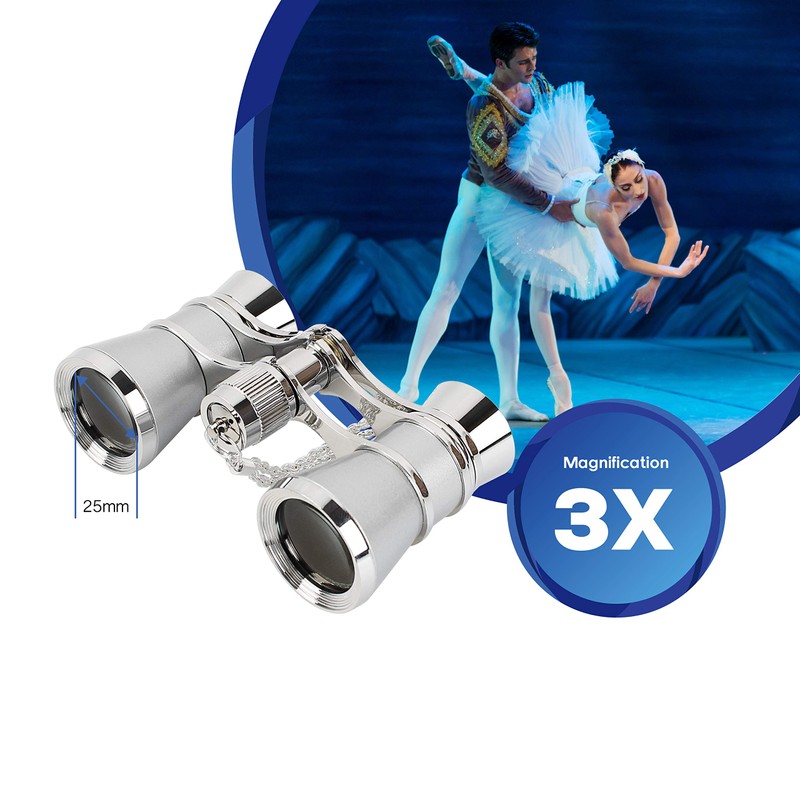 Aomekie Opera Glasses Binoculars 3X25 Theater Glasses Mini Binocular Compact