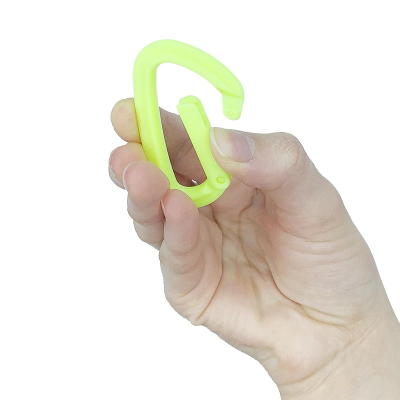 BC Carabiner Small Mini Compact Key Holder, Plastic, Lightweight, Rust