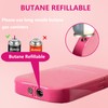 Torch Lighter, Pink Flame Lighter, Cute Pink Glitter Torch Windproof