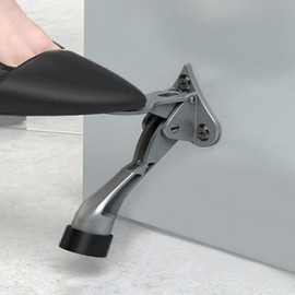 Balroman V2 One-Touch Foot-Operated Door Stopper | Entry Door Wedge Holder Balroman (Glossy Chrome)