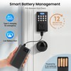 KNOBWELL Fingerprint Door Lock, Passage Door Knob, Black Keyless Entry