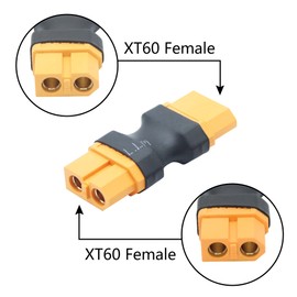 Maixbomr XT60 Female to Female Connector Adapter, XT60 Connector No Wire Adapter Converter for RC Lipo Battery Drone Toy Car etc(2Pcs)