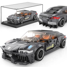 Mould King Speed Champion Racing Car Building Toy with a Display Case, 27052 Model Building Block Model Car Kit, Gift for Boys Aged 8-12 & Adults (389Pcs)