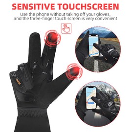 mjmoto Motorcycle Gloves Windproof Waterproof Guantes Moto Women Motorbike Riding Gloves Touch Screen Moto Motocross Gloves Winter for Lady (Purple, X-Small)