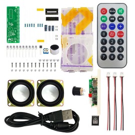 Fahgaer DIY Bluetooth Speaker Electronic Kit Two-Channel Multi-Functional Music Spectrum MP3 Amplifier Welding Assembly