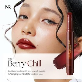 NATURE REPUBLIC PLUMPING LABIAL MELTING (22 BERRY CHILL) Palo de labios suave, brillo hidratante, bálsamos hidratantes, fórmula voluminizadora y tinte