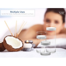 Royal Imports Glass Cylinder Flower Centerpiece Vases Set of 3 - Hurricane Ca...