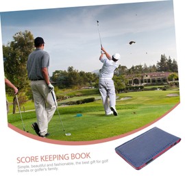 BESPORTBLE Golf Score Notebook -Open Design High-end Pu Leather Scorecard Holder for Tracking for Golfers and Friends Protects Against Sweat and Dust Fits Standard Scorecards