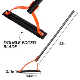 Weed Grass Cutter with Double-Edged Serrated Sharp Steel Blade,Manual Grass Whip,Manual Weeders,Weeder Tool for Yard Long Handle for Garden Lawns,52 Inch Long