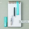 PILOT Pluma Fuente Kakuno, barril color aqua traslúcido, punto mediano,