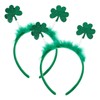 SOLUSTRE Patricks Day Accessories Costume Headband Clover Headband Plush Headpiece